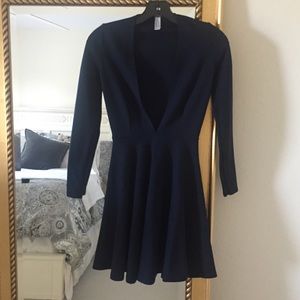 American Apparel Deep V Skater Dress